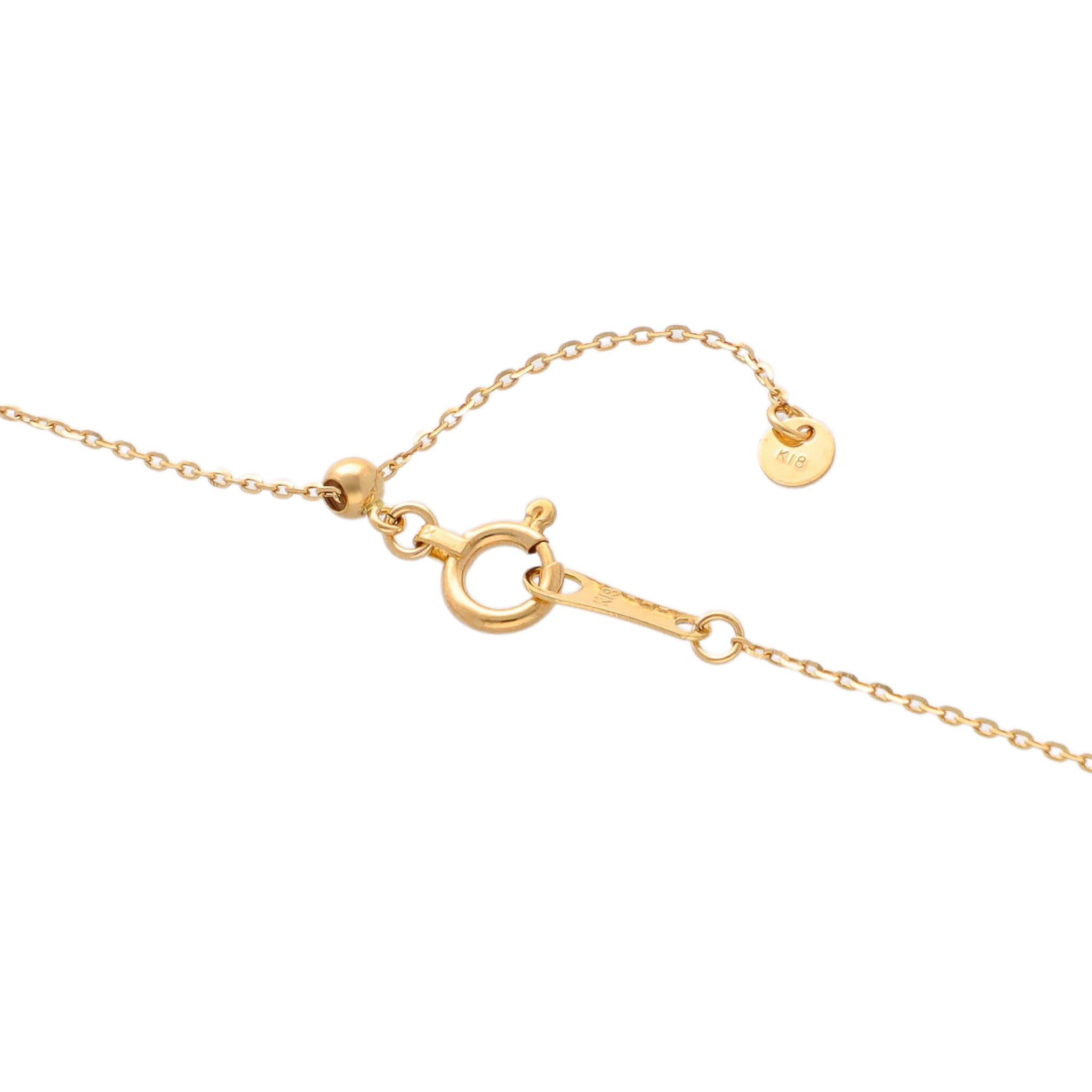 K18 シャインカット小豆0.22φ ネックレス 50cm