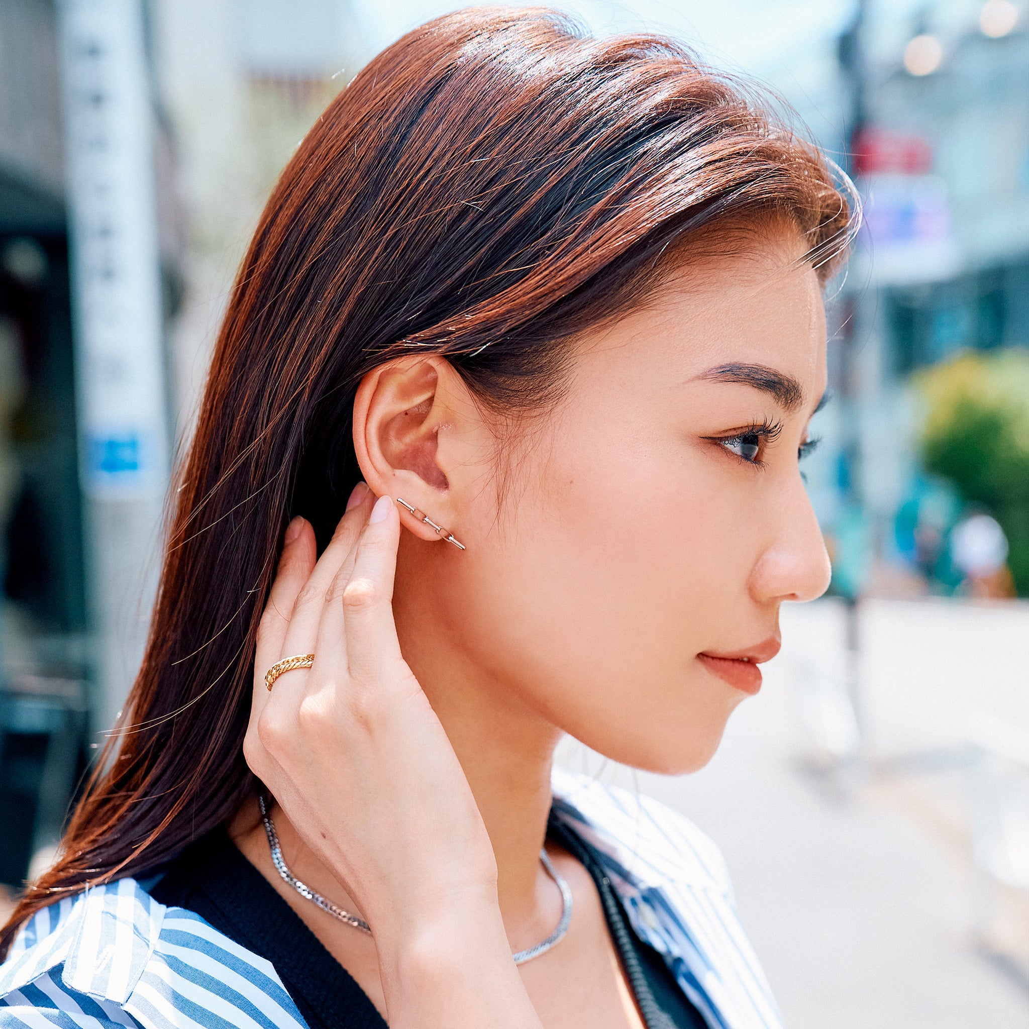 Pt850/900 ミラーノ ハーフピアス (片耳)