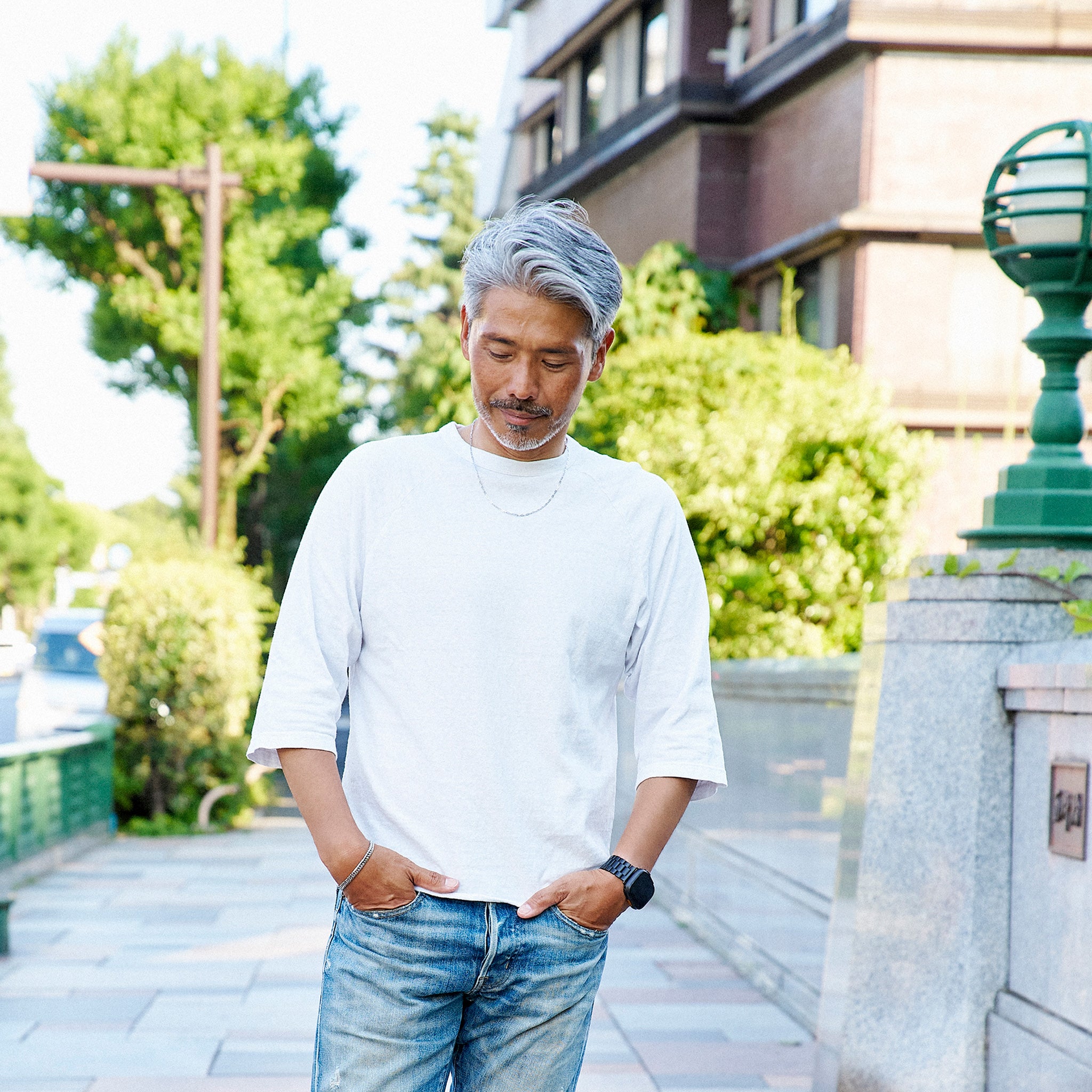 Pt850 荒角小豆0.6φ ネックレス 50cm