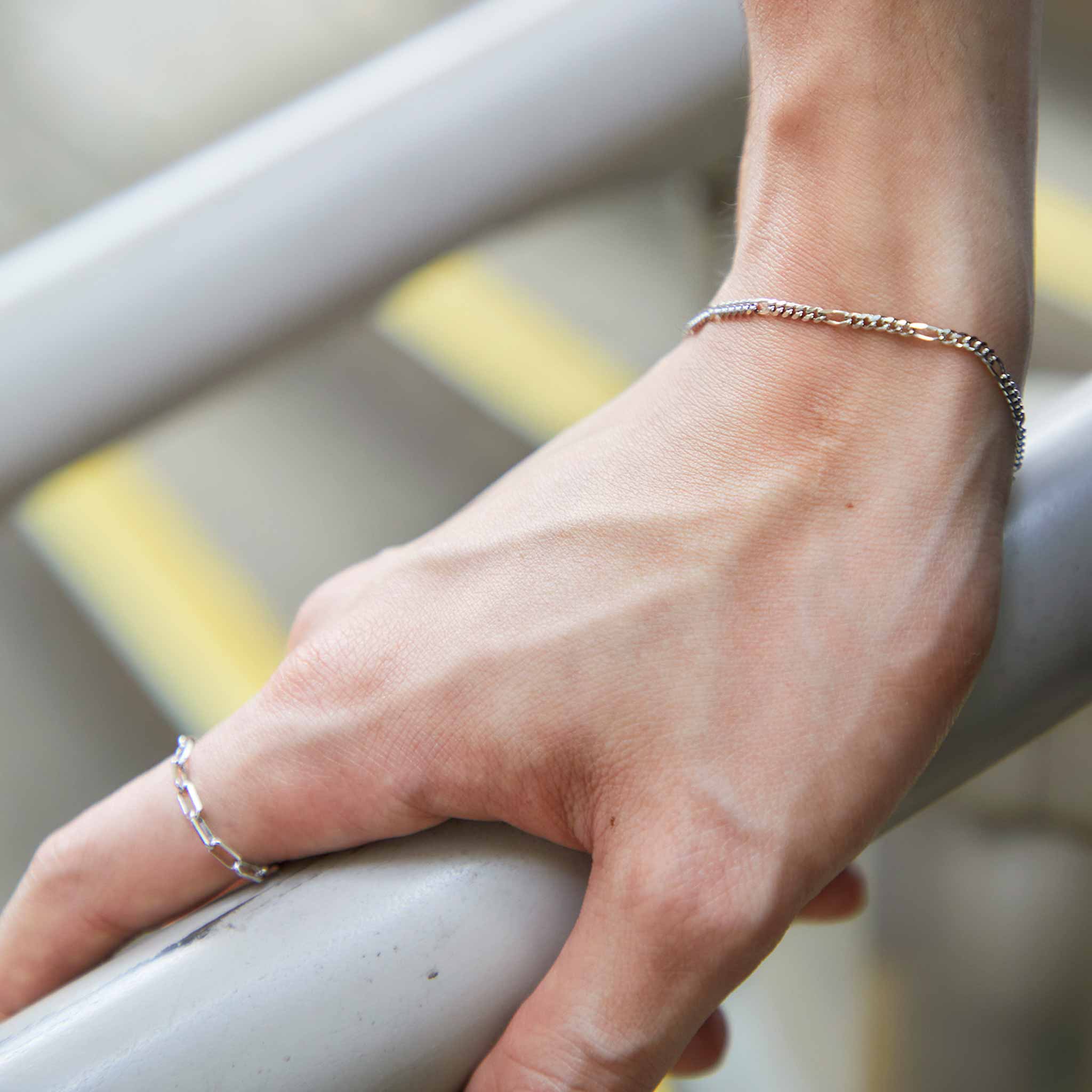 Pt850 フィガロ0.6φ ブレスレット 20cm