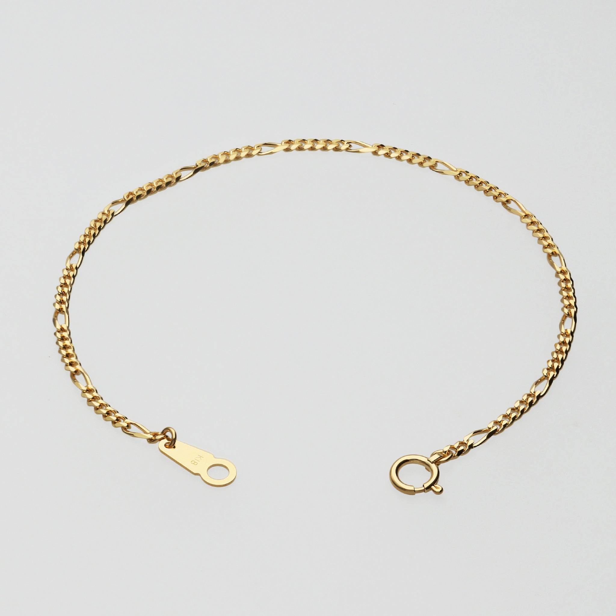 K18 フィガロ0.6φ ブレスレット 20cm