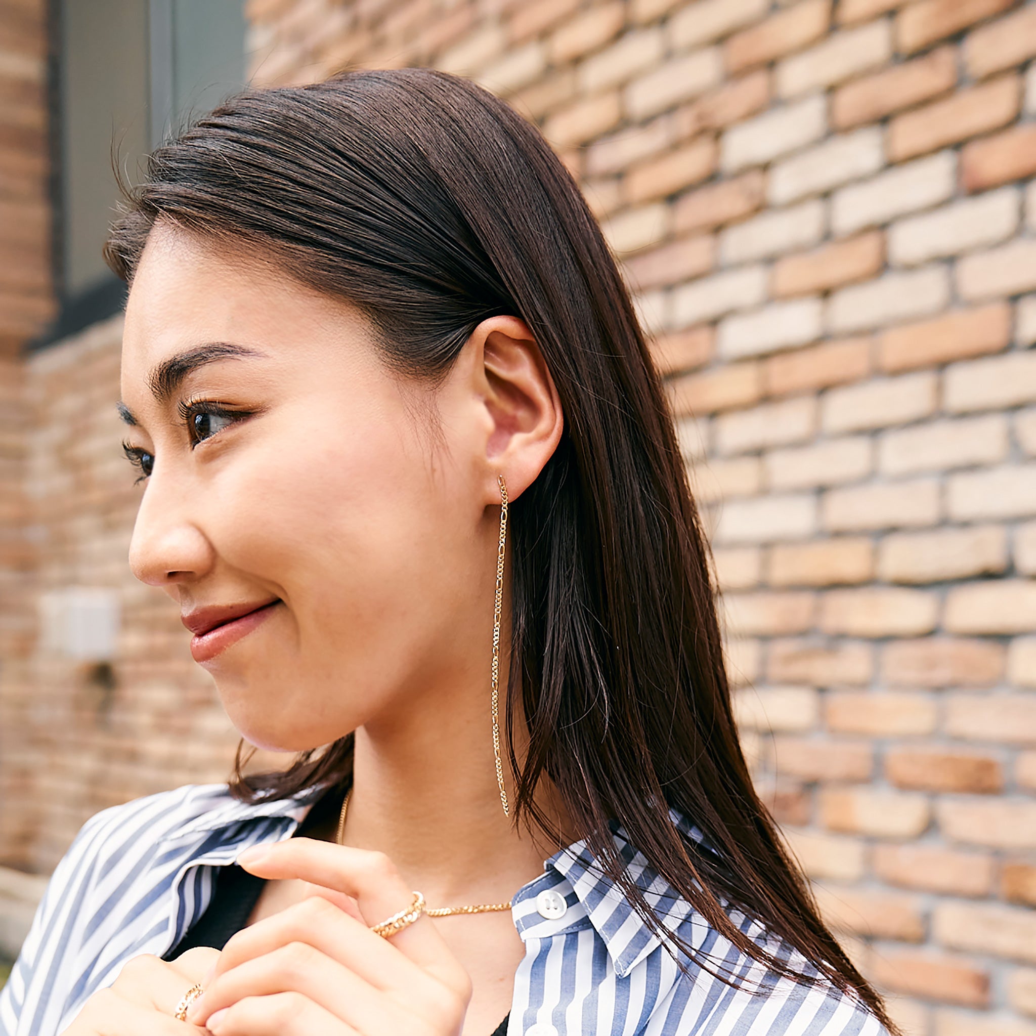 K18 フィガロ0.6φ ハーフピアス (片耳)