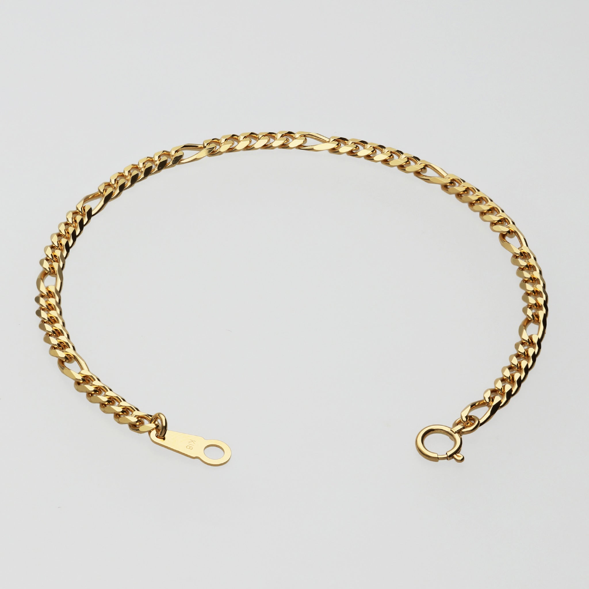 K18 フィガロ1.0φ ブレスレット 20cm