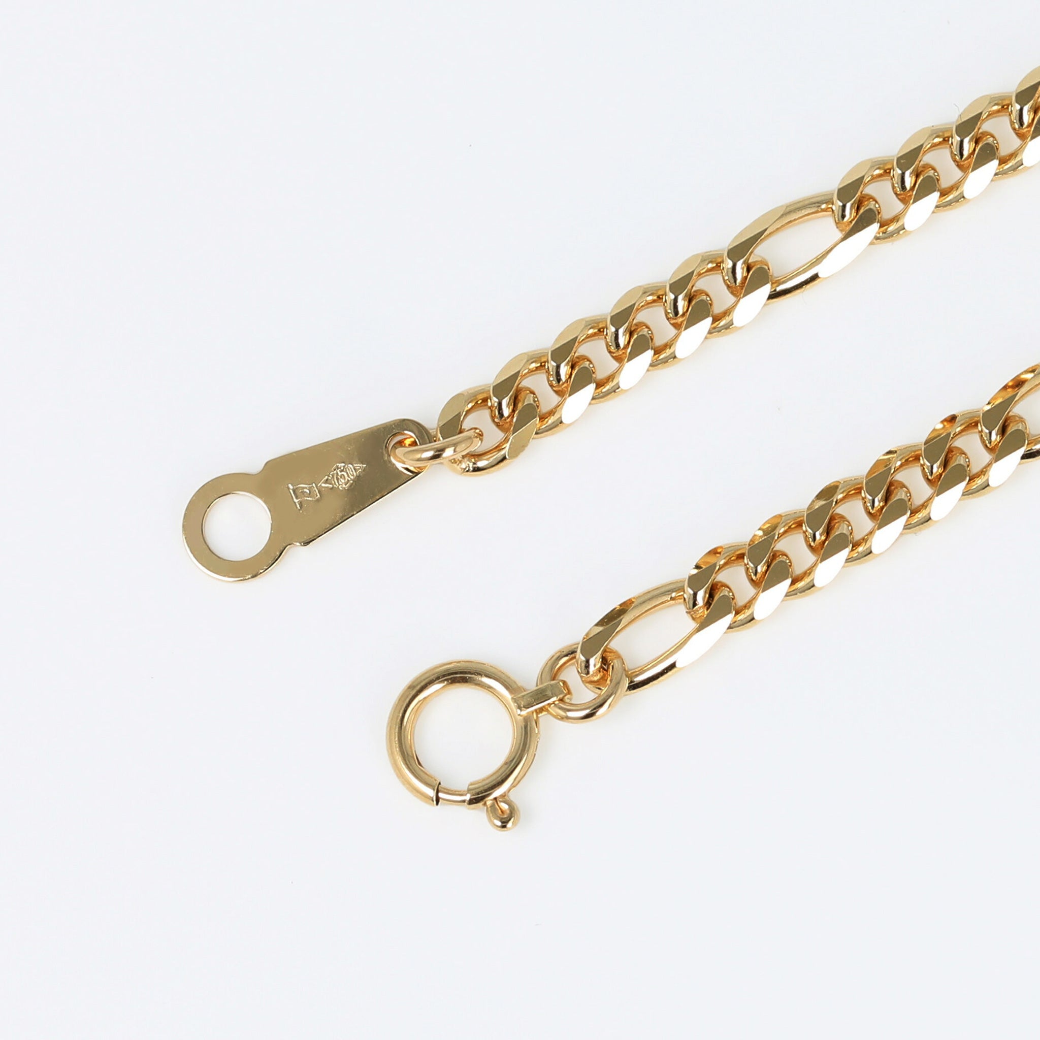 K18 フィガロ1.0φ ブレスレット 20cm