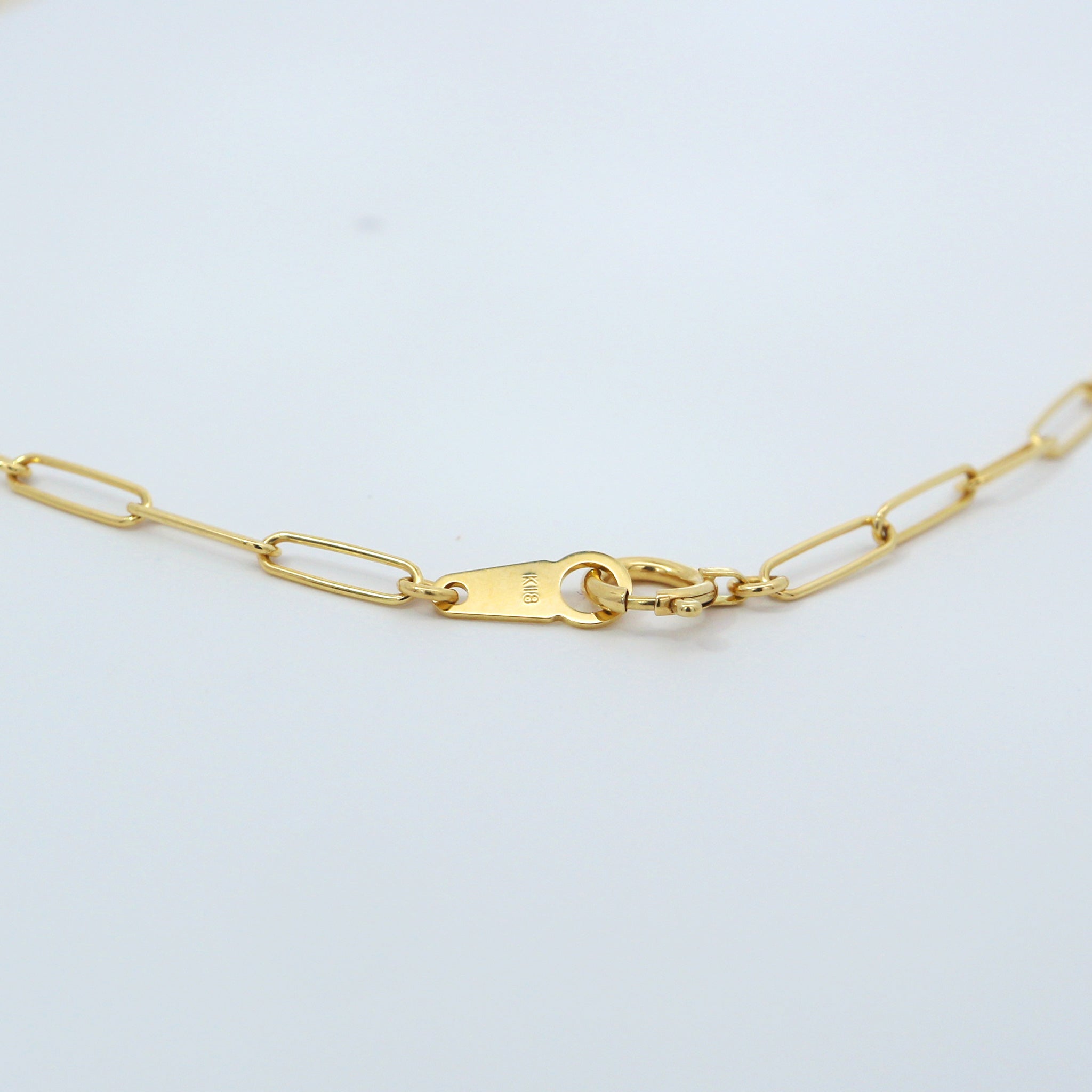 K18 トラックチェーン ブレスレット 18cm