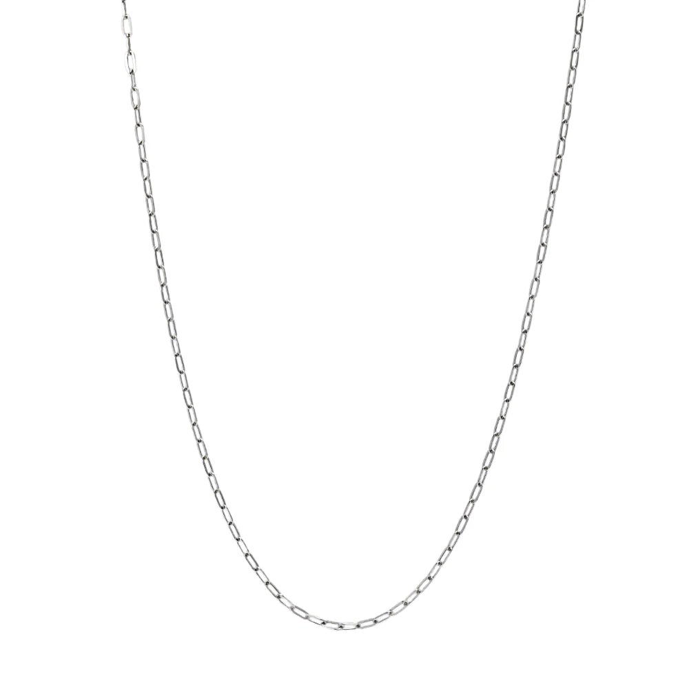 Pt850 荒角小豆0.6φ ネックレス(長さオーダー)※2~3週間程度でお届け予定