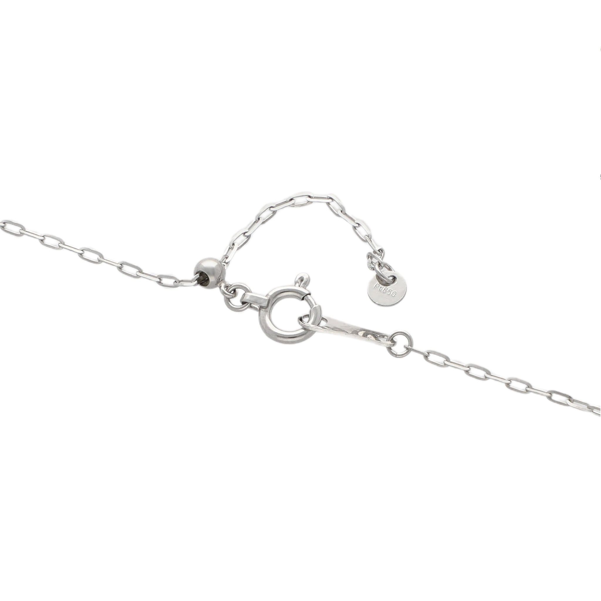 Pt850 シャインカット小豆0.29φ ネックレス 50cm