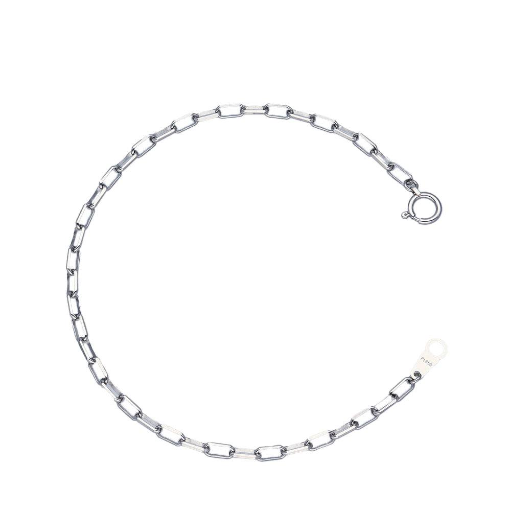 Pt850 スモールミラーノ ブレスレット 20㎝