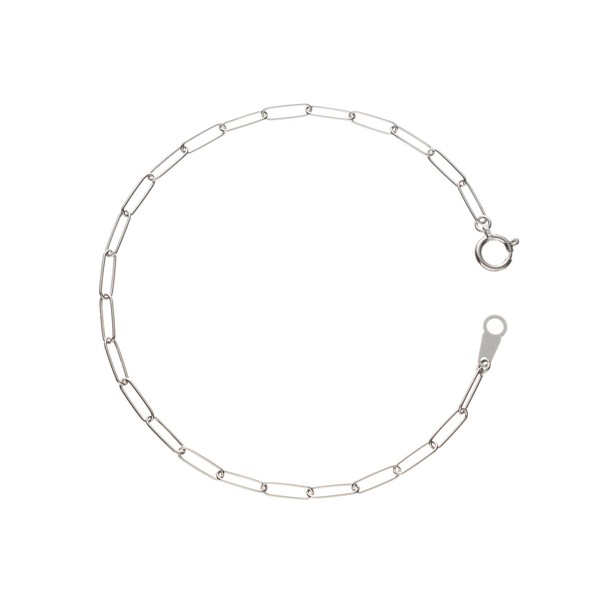 Pt850 トラックチェーン0.5φ ブレスレット・アンクレット(長さオーダー)※2~3週間程度でお届け予定