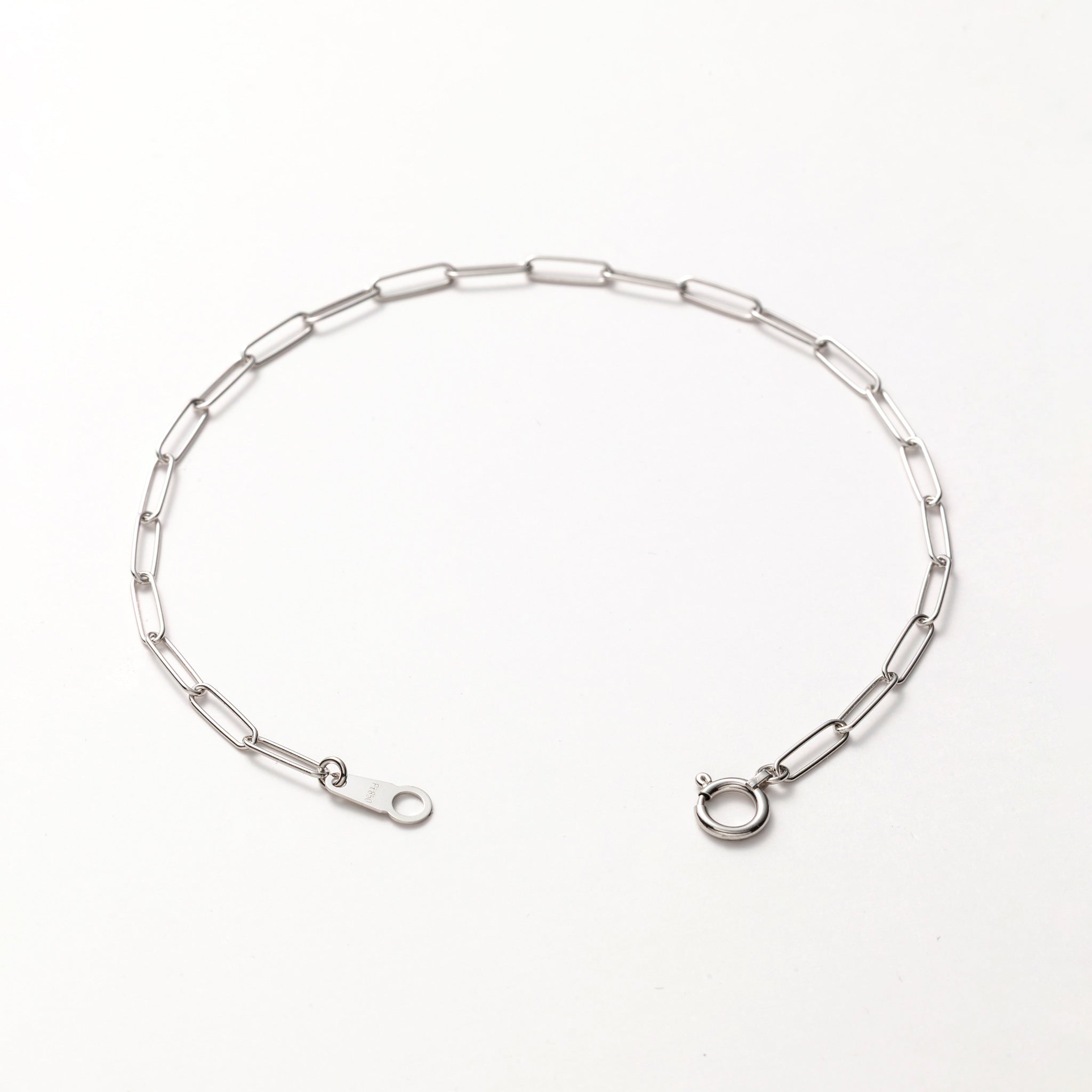 Pt850 トラックチェーン0.5φ ブレスレット 18cm