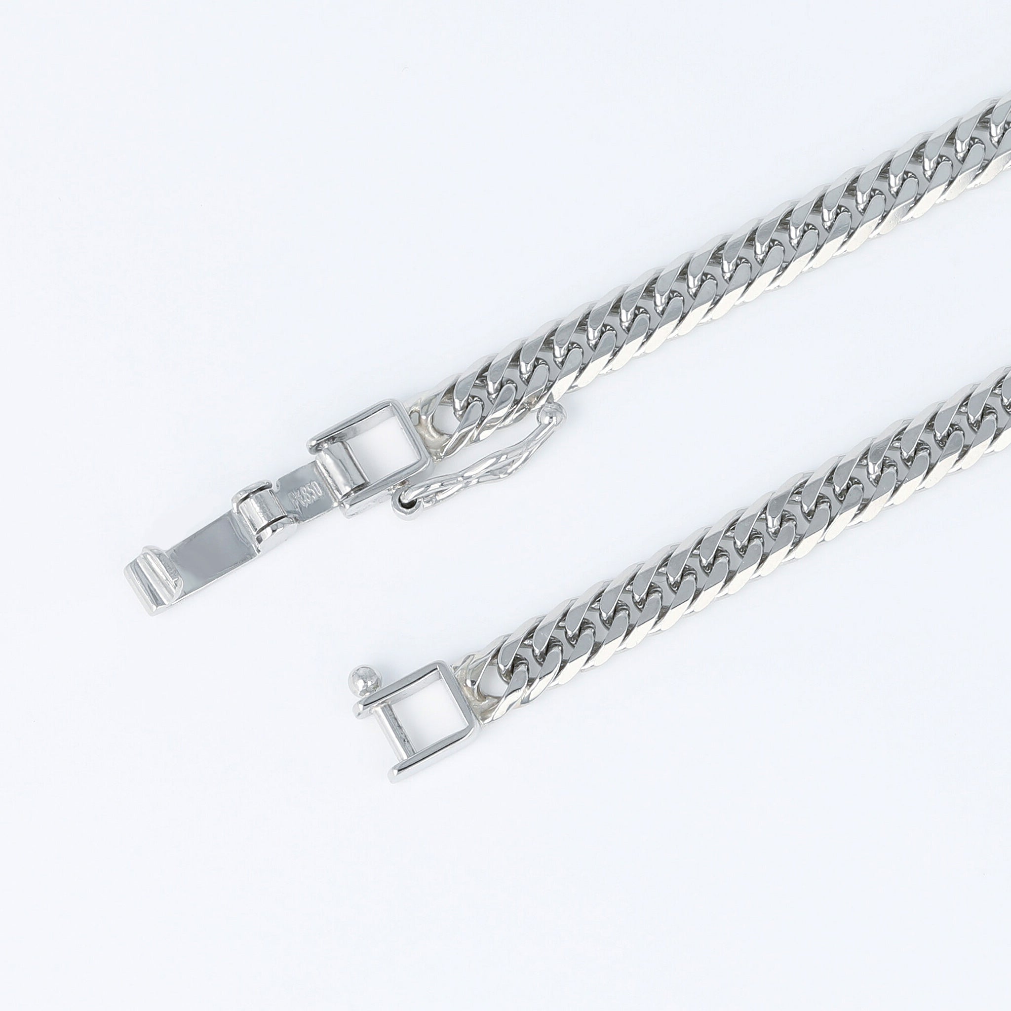 Pt850 ダブル6面喜平 ネックレス 40cm20g