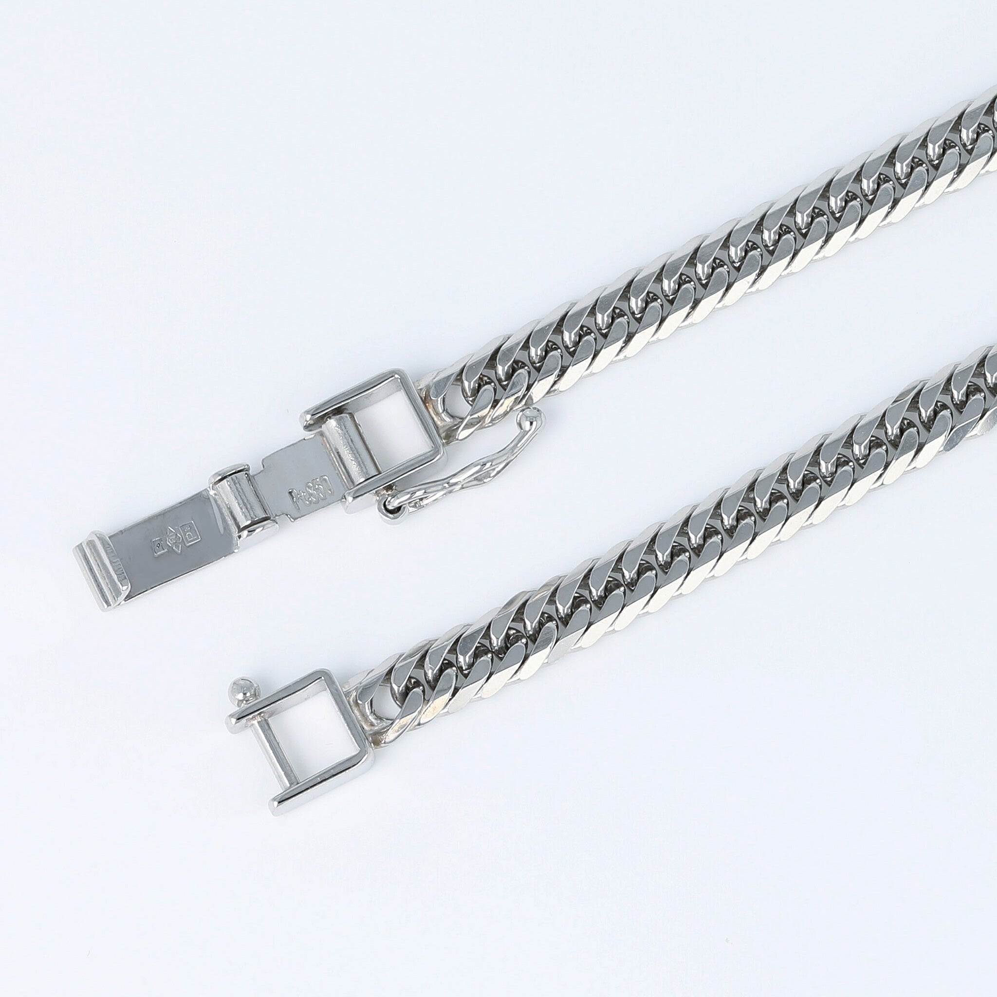 Pt850 ダブル6面喜平 ネックレス 60cm30g