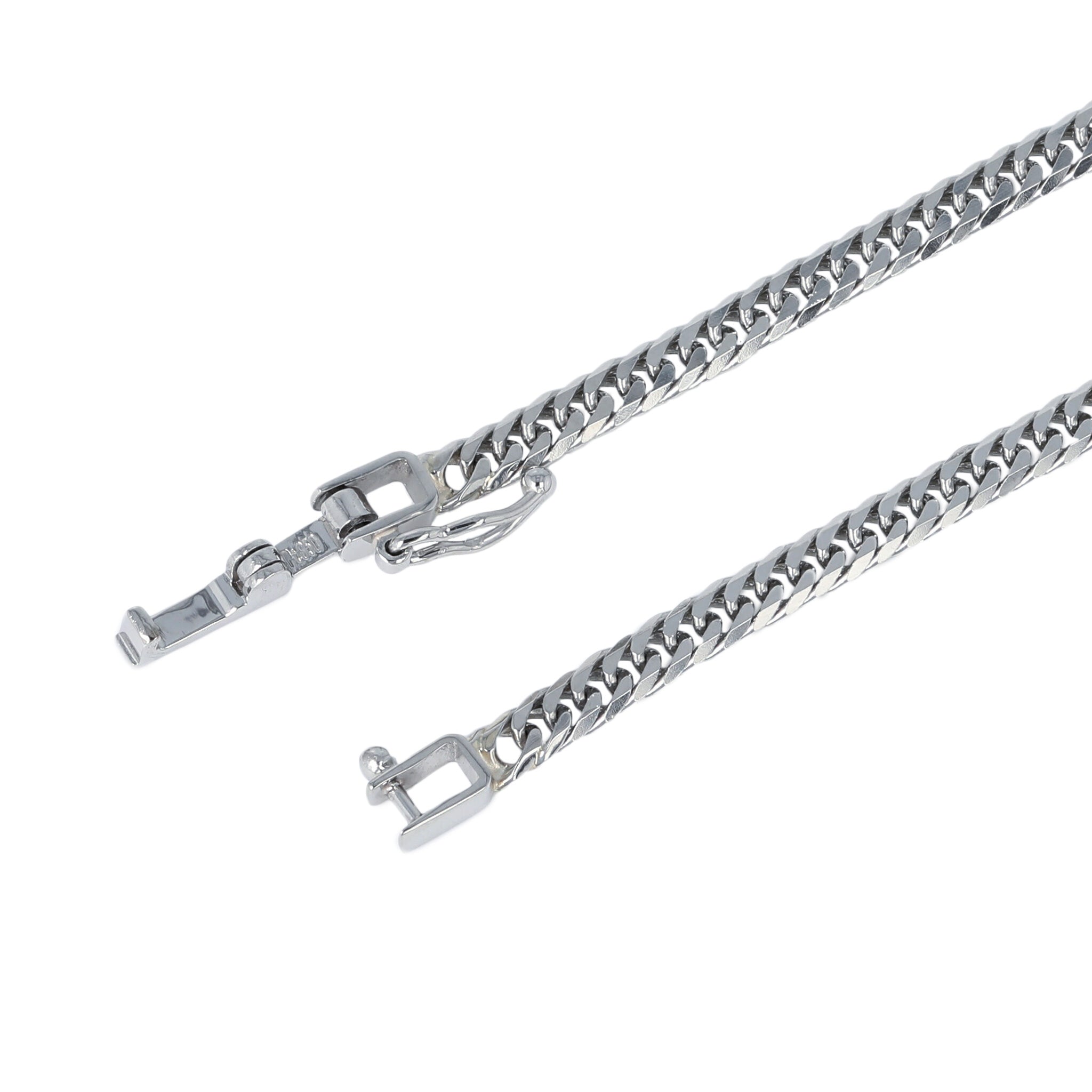 Pt850 ダブル6面喜平 ネックレス 60cm20g