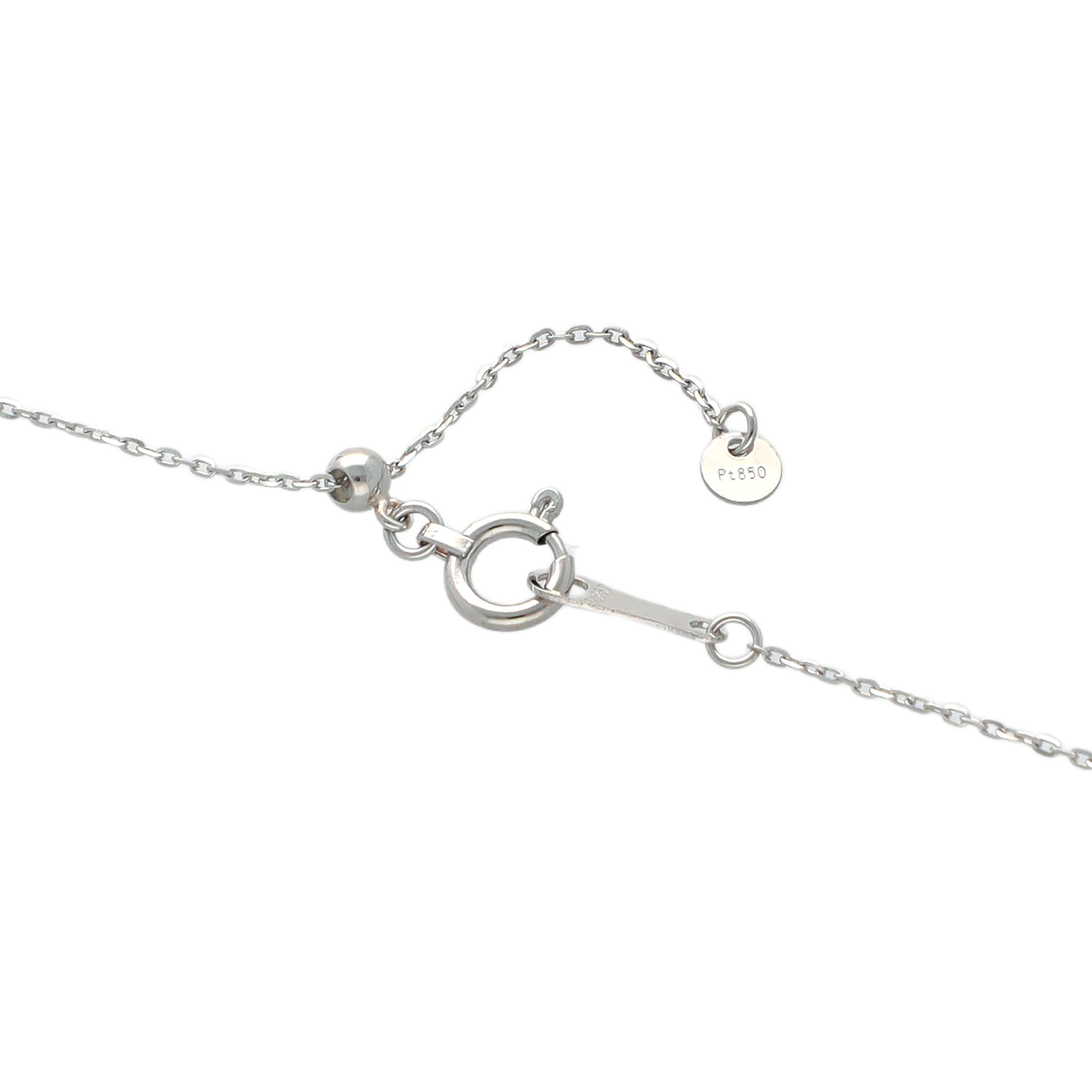 Pt850 シャインカット小豆0.22φ ネックレス 60cm