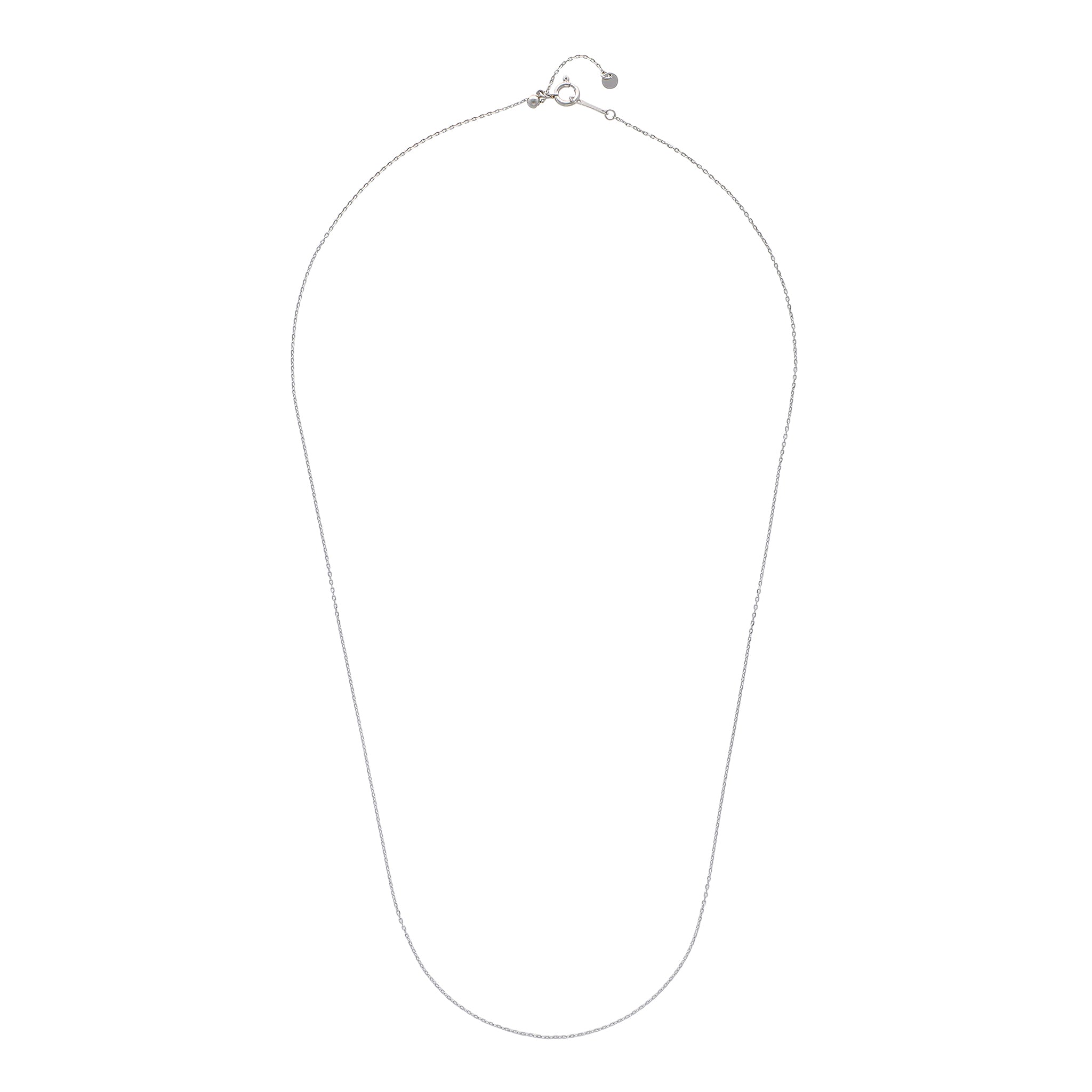 Pt850 シャインカット小豆0.22φ ネックレス 60cm