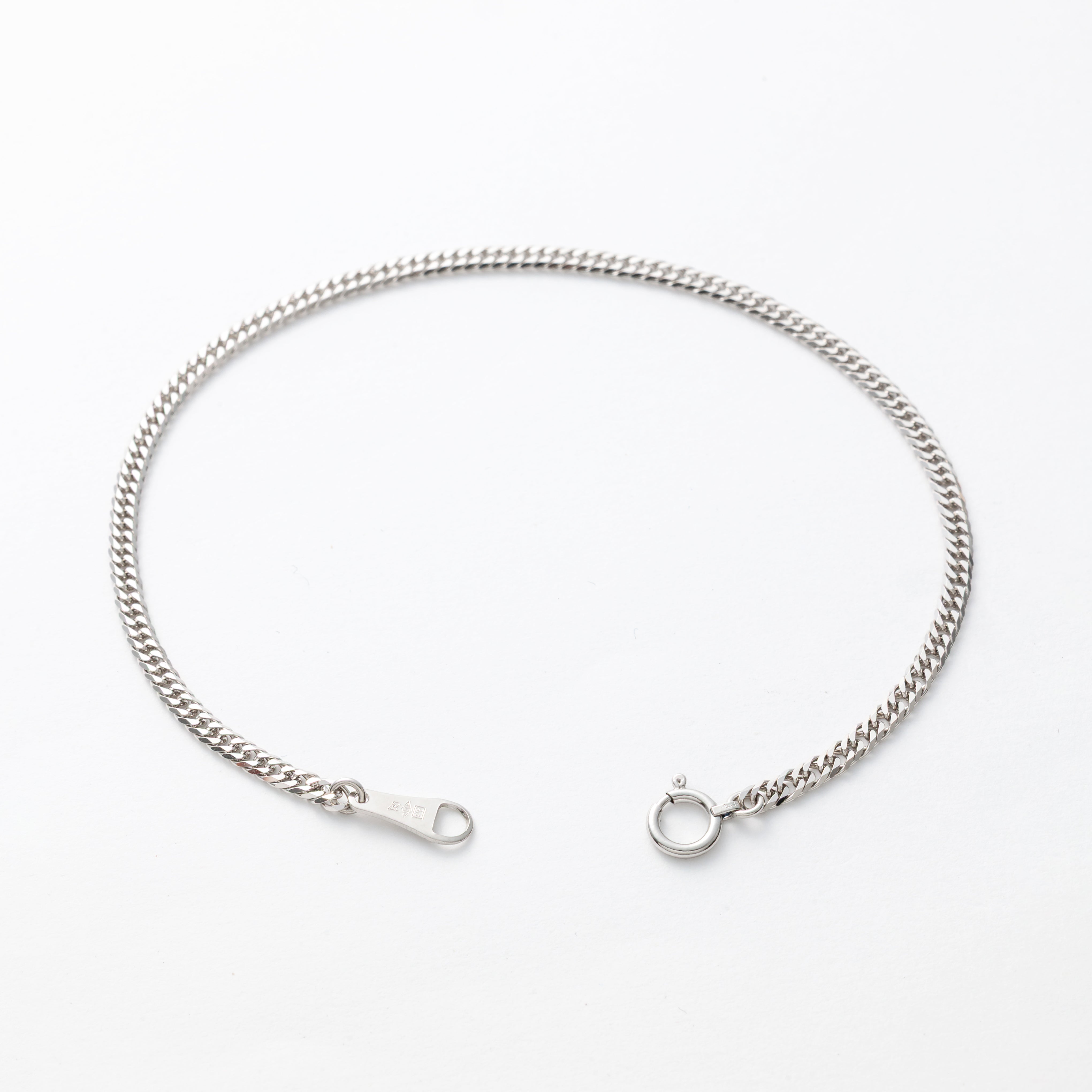 Pt1000 ダブル6面喜平 ブレスレット 18cm3g