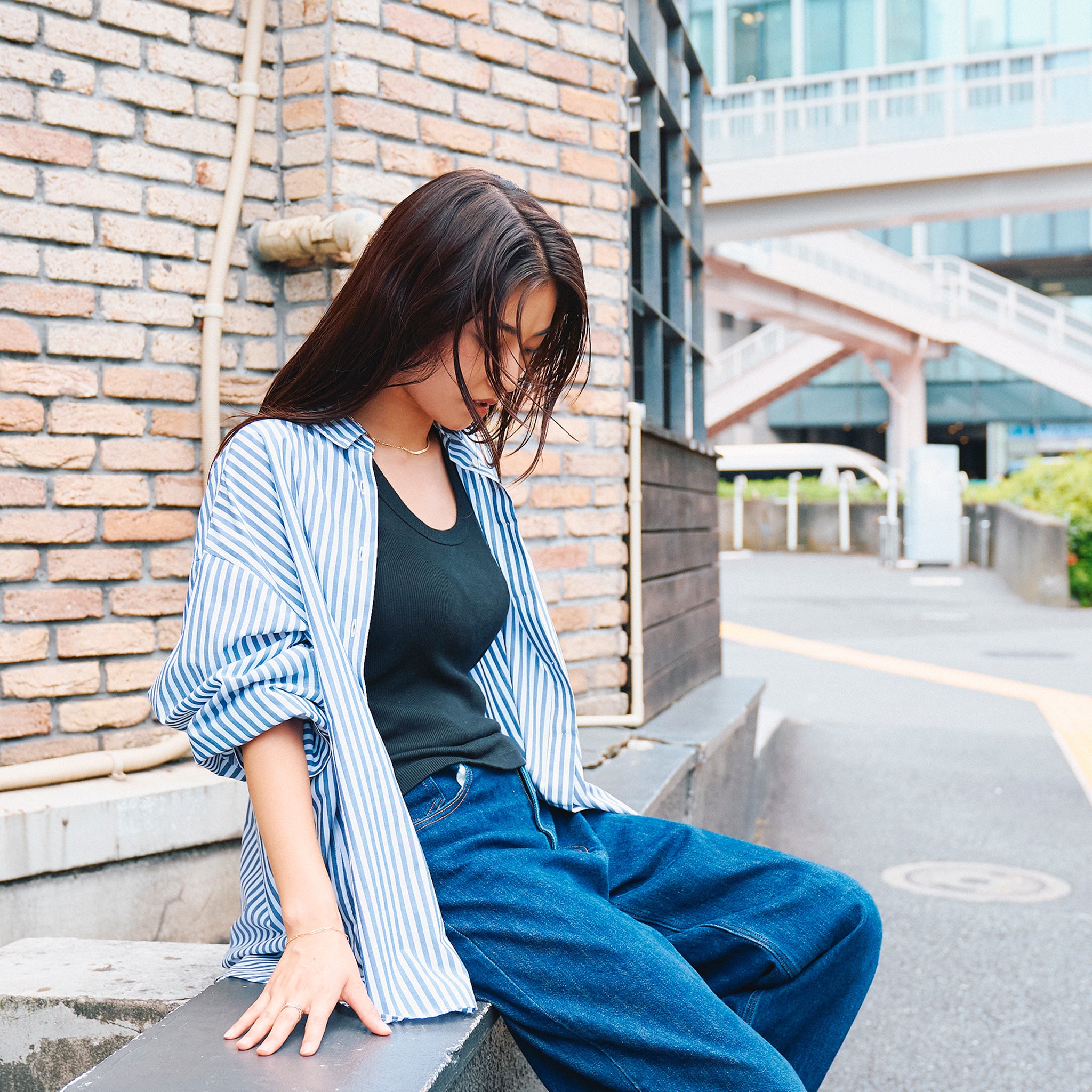 K18 トラックチェーン ブレスレット 18cm