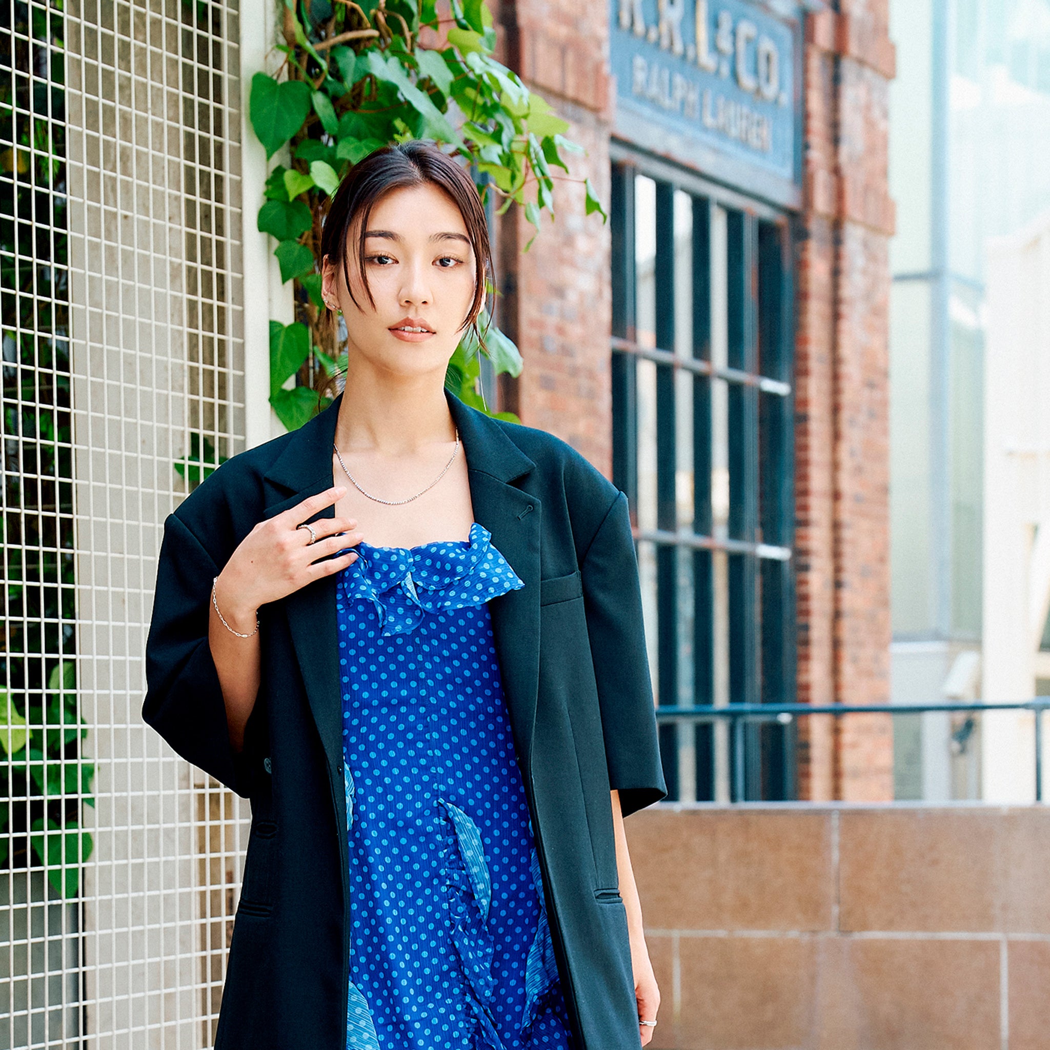 Pt850 荒角小豆0.6φ ブレスレット 18cm