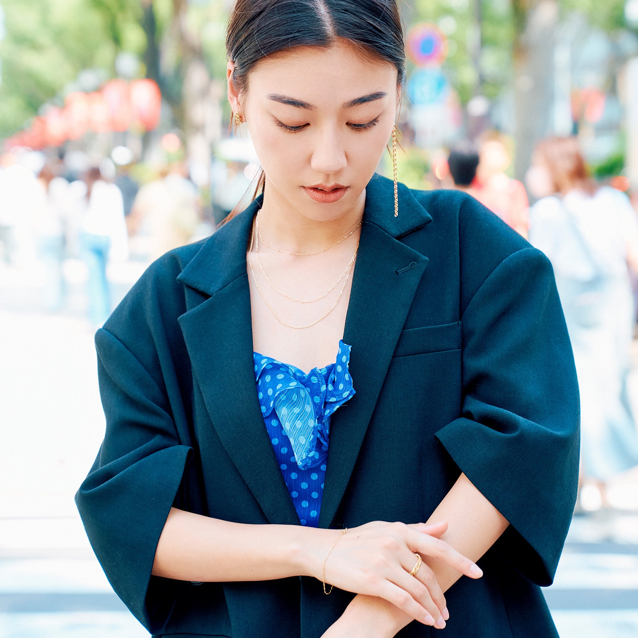 K18 小豆S/L 0.4φ ブレスレット 18cm