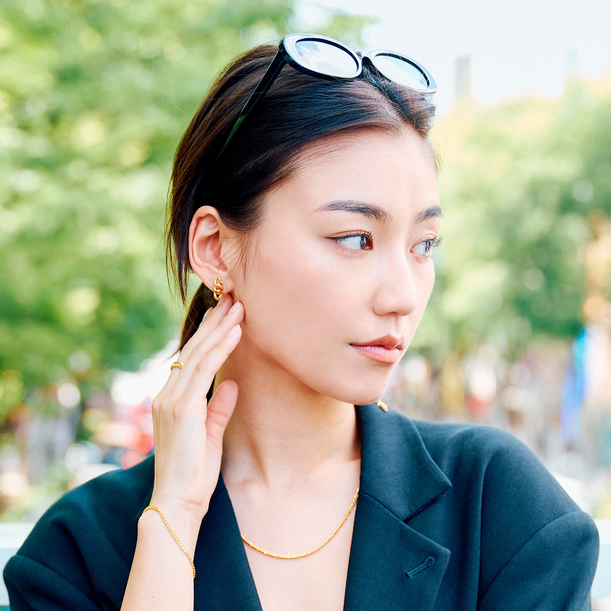 K18 喜平2.0φ ハーフピアス (片耳)