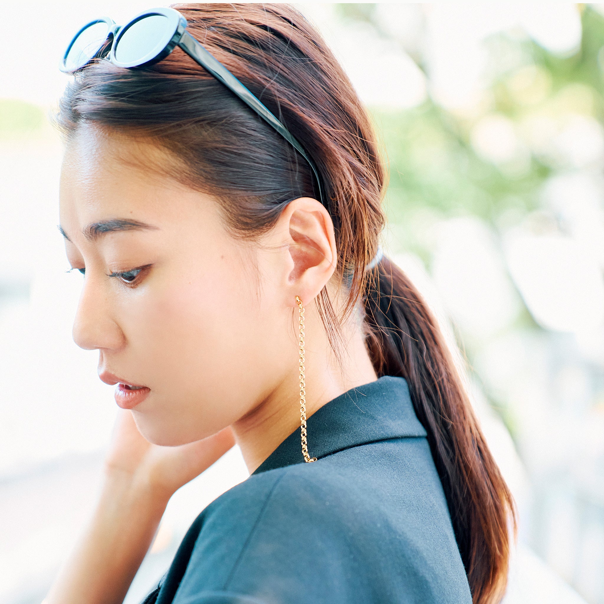 K18 ベルチャー ハーフピアス (片耳)