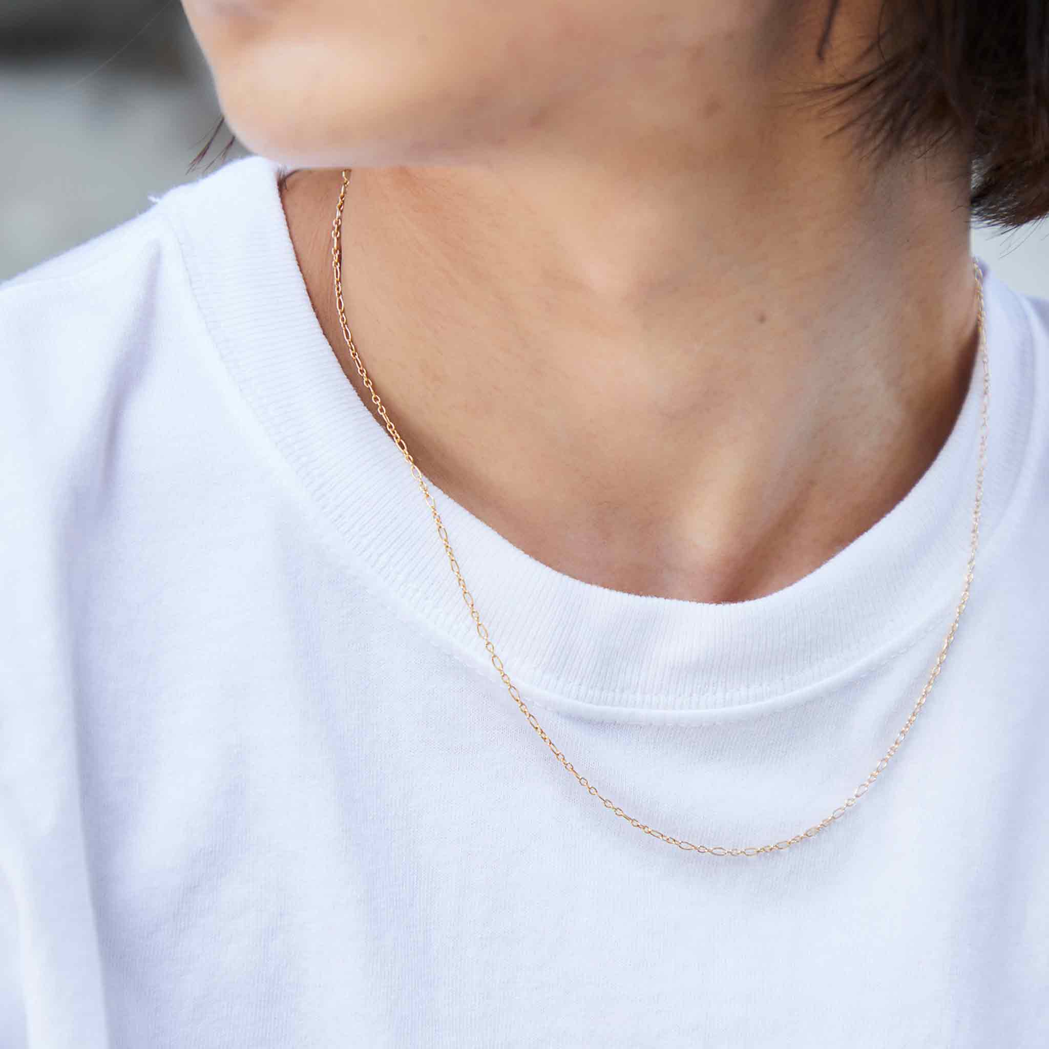 K18 小豆S/L 0.4φ ネックレス 50cm
