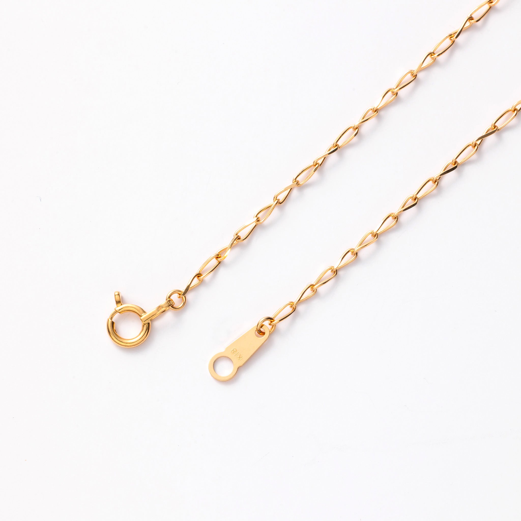 K18 ロングタネルカット 0.4φ ネックレス 40cm