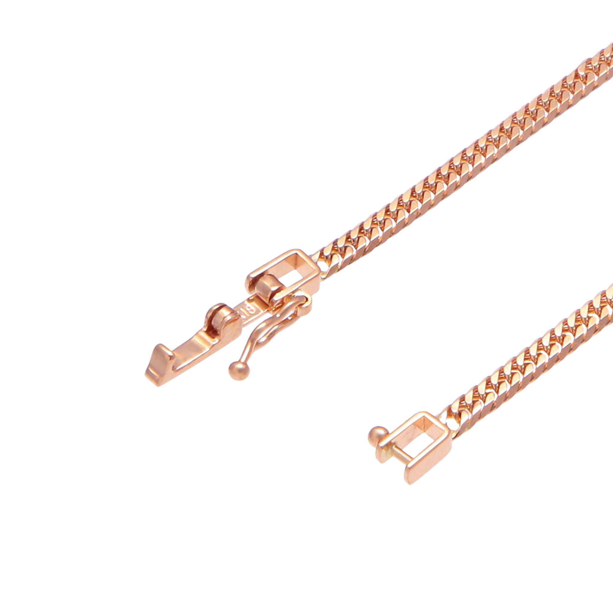 K18PG ダブル6面喜平 ネックレス 40cm9g