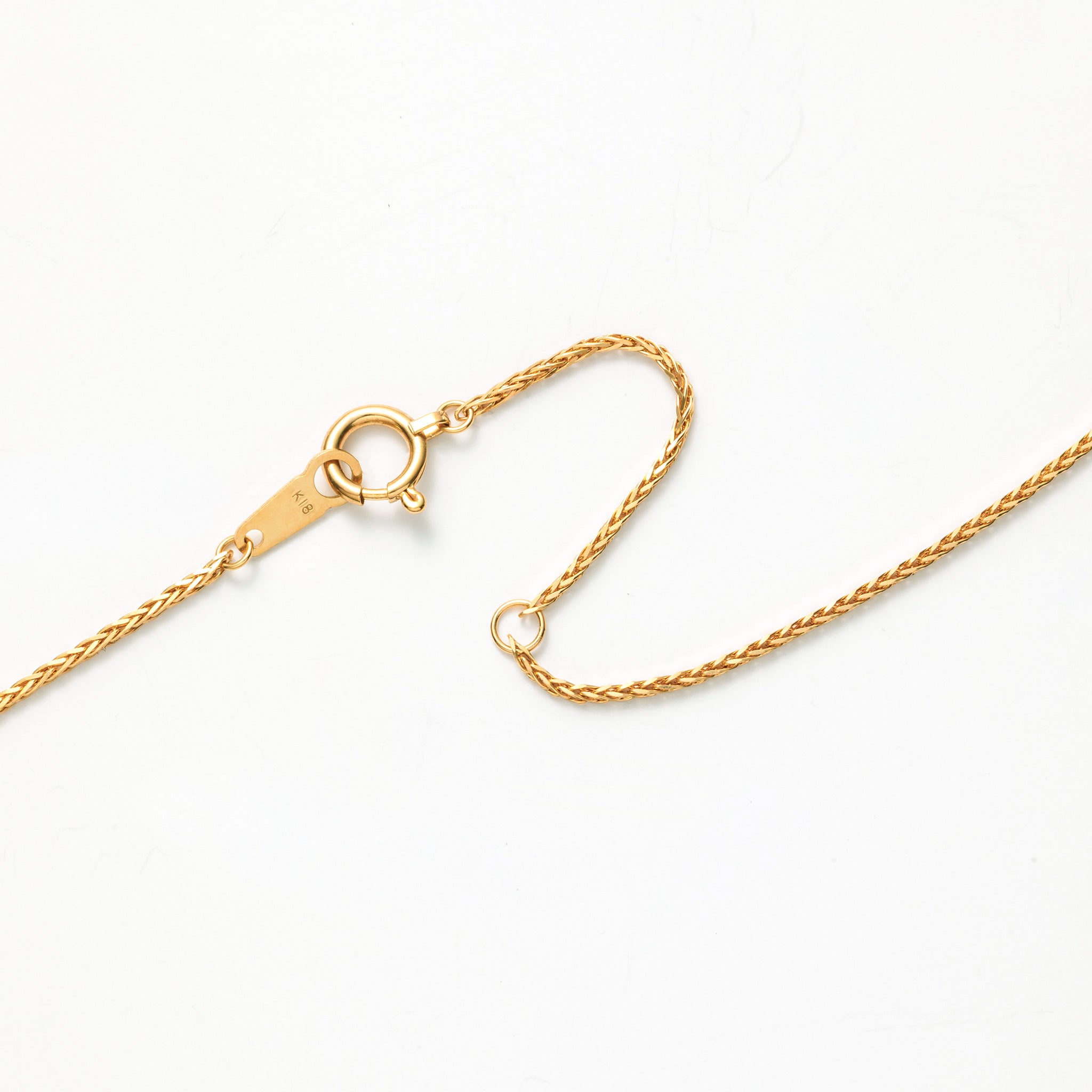 k18ネックレス　40センチ K18 スピガカット 0.25φ ネックレス 40cm
