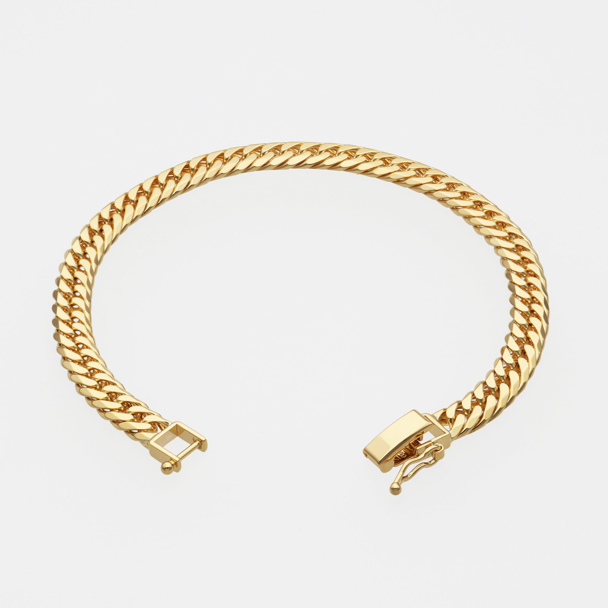 K18 ダブル6面喜平 ブレスレット 18cm20g