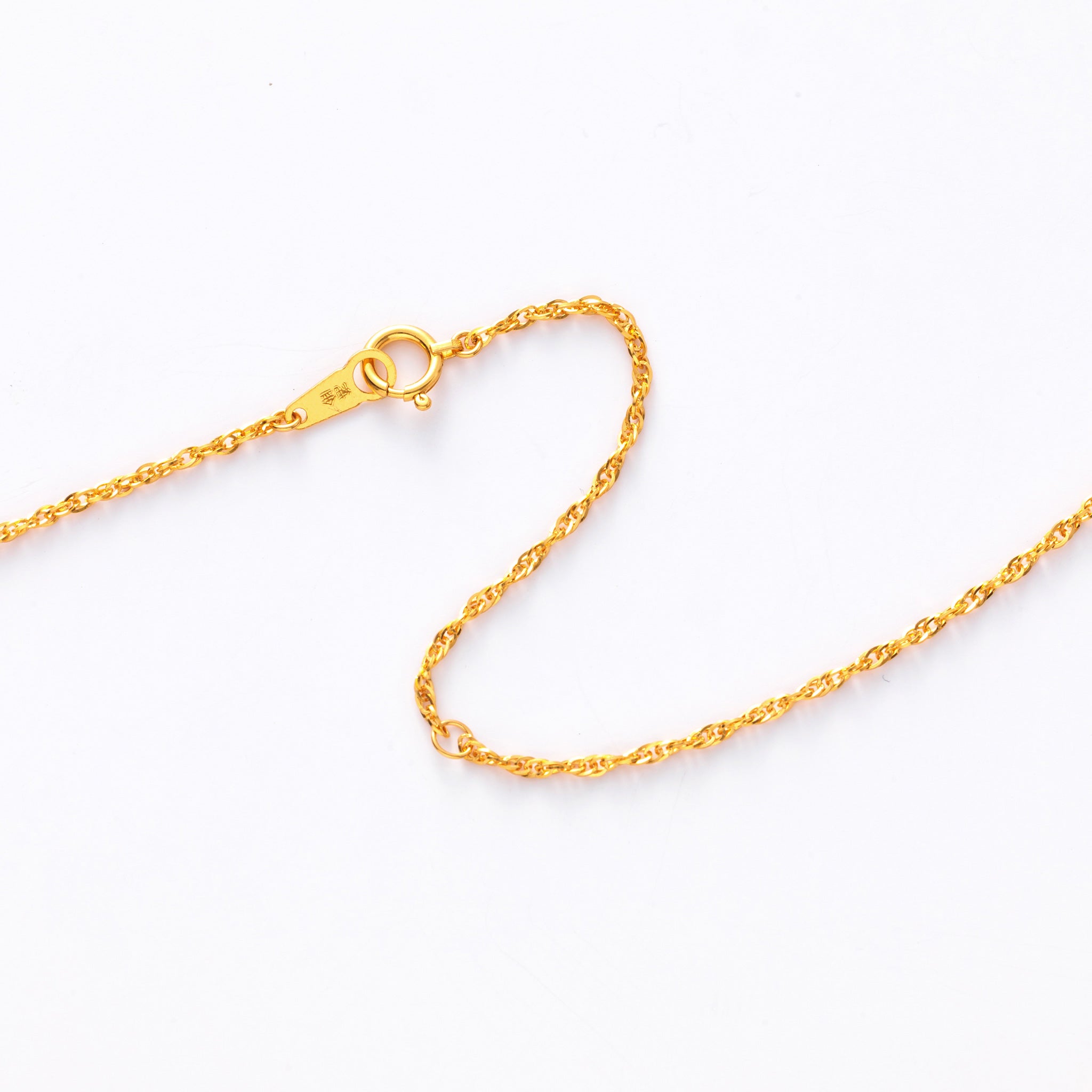 k18.k24ネックレス K24 縄角線 0.25φ ネックレス 45cm