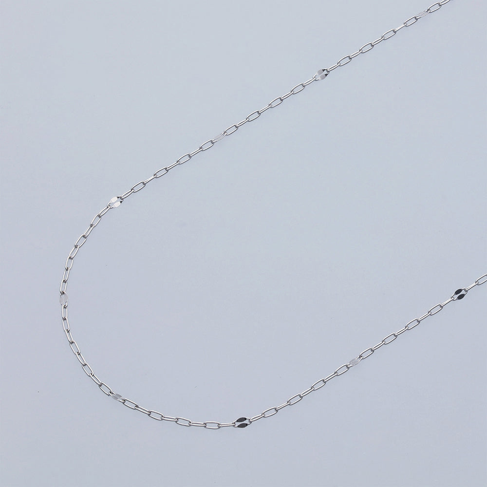 Pt850 ペタル0.2φ 飛駒8:1 ネックレス 60cm