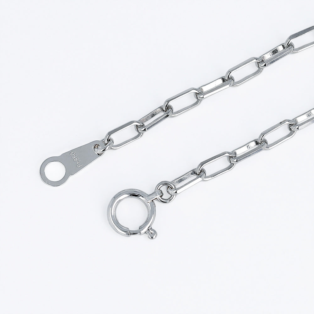 Pt850 スモールミラーノ ブレスレット 20㎝