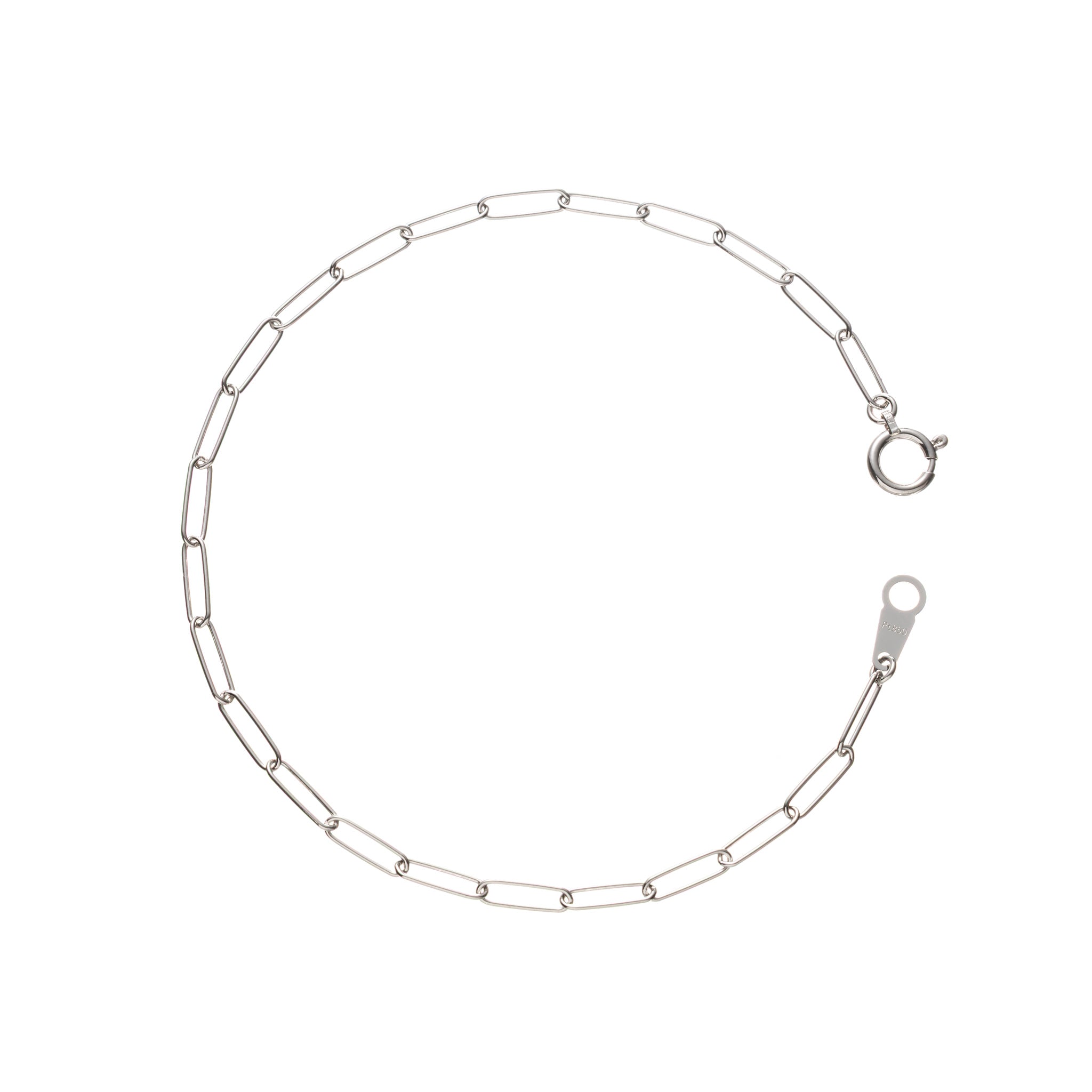 Pt850 トラックチェーン0.5φ ブレスレット 18cm